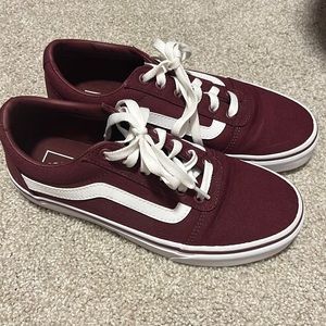 Burgundy Vans - worn once!